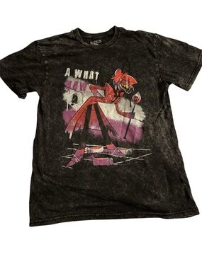 Hot Topic Acid Wash Alastor Pride Shirt